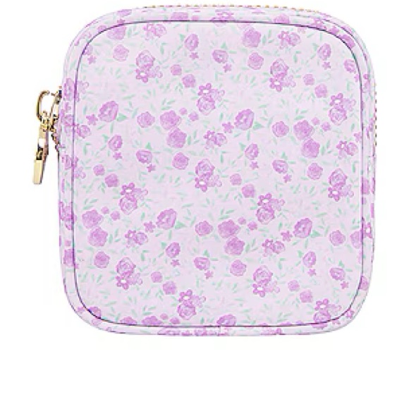 Guc Stoney Clover Lane Purple Floral Mini Pouch